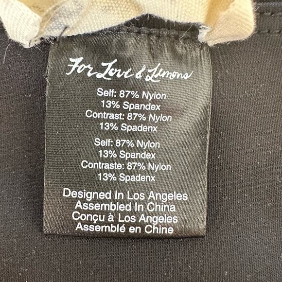 For Love and Lemons Knitwear Brandy Stripe Shorts Size XS Black High Rise - Picture 8 of 10